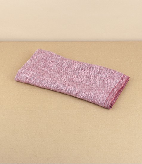Finnish washed linen napkin, Bordeaux