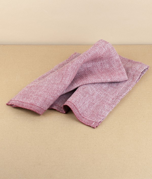 Finnish washed linen napkin, Bordeaux