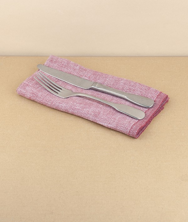 Finnish washed linen napkin, Bordeaux