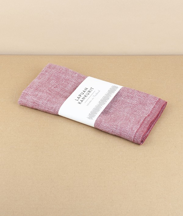 Finnish washed linen napkin, Bordeaux