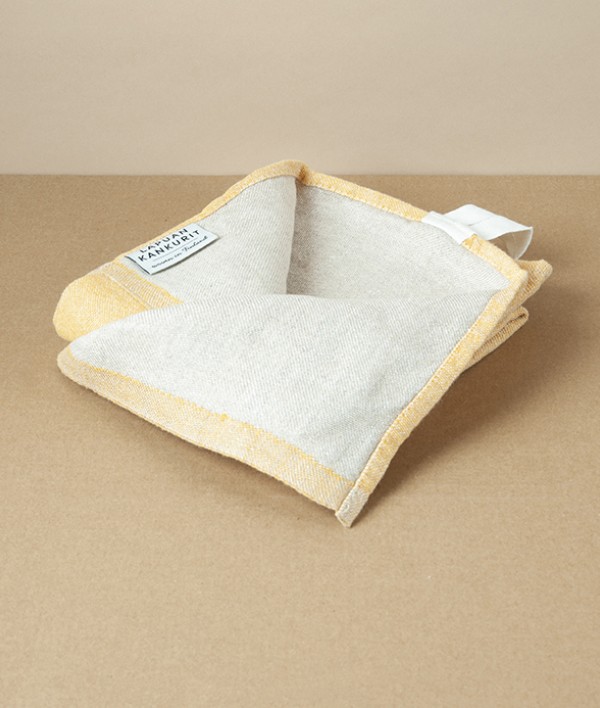 Finnish Washed Linen Kitchen Towel, Cloudberry / Linen