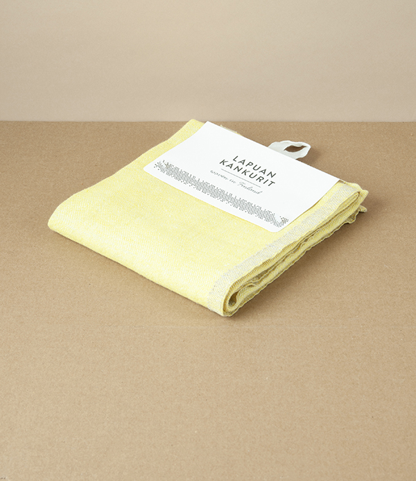 Finnish Washed Linen Kitchen Towel, Yellow / Linen