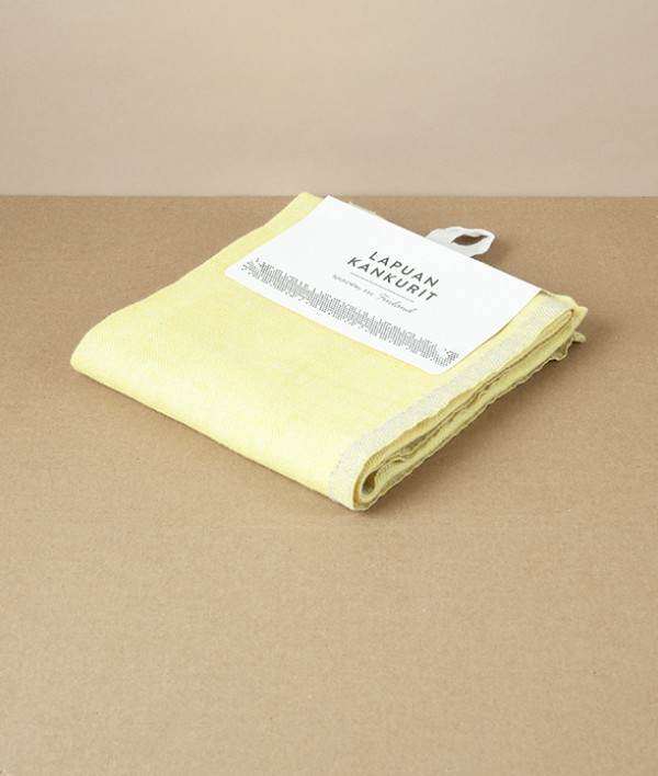 Finnish Washed Linen Kitchen Towel, Yellow / Linen