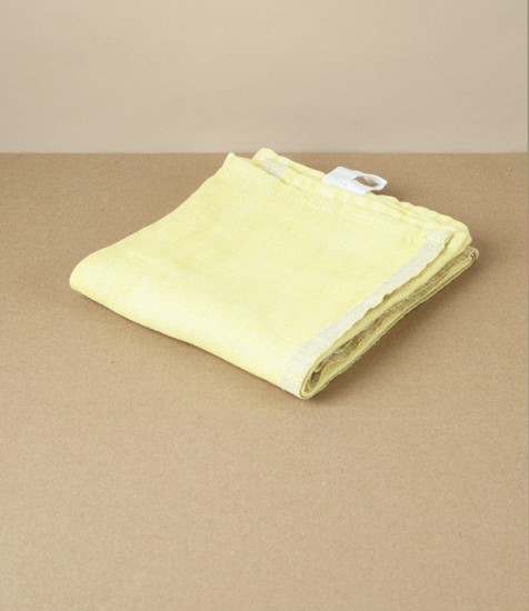 Finnish Washed Linen Kitchen Towel, Yellow / Linen