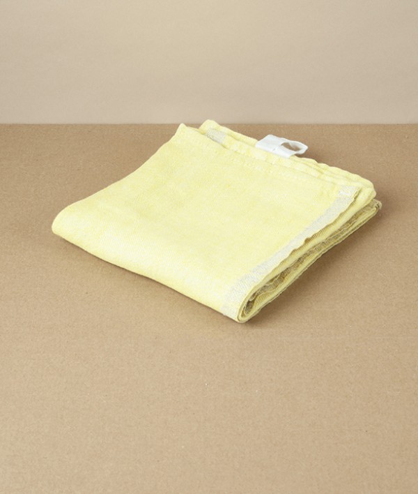 Finnish Washed Linen Kitchen Towel, Yellow / Linen