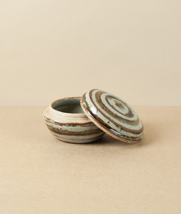 Jack Welbourne Lidded Jar, Mini, Ash Stripe