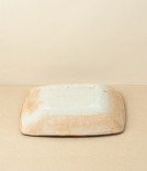 Jack Welbourne Square Plate, Half Glaze, Ash Stripe