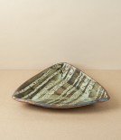Jack Welbourne Triangle Plate, Half Glaze, Ash Stripe