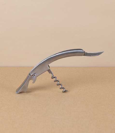 Waiter's Friend Corkscrew & Bottle Opener, Brushed Stainless Steel