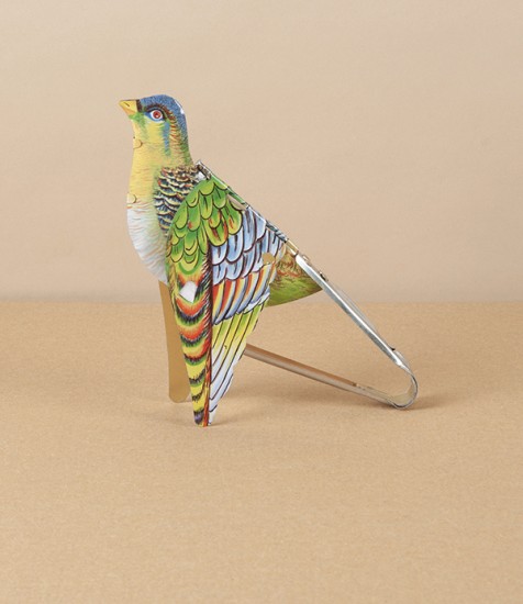Indian ‘Whistling Bird’ Tin Toy, Sparrow