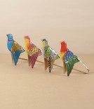 Indian ‘Whistling Bird’ Tin Toy, Pink & Yellow