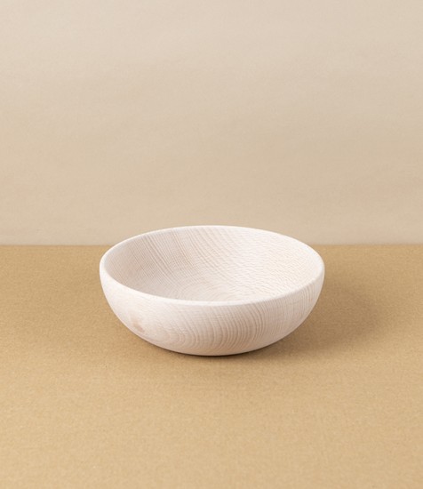German Turned Beech Baby or Cereal Bowl