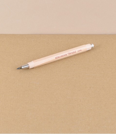Wooden shaft mechanical clutch pencil