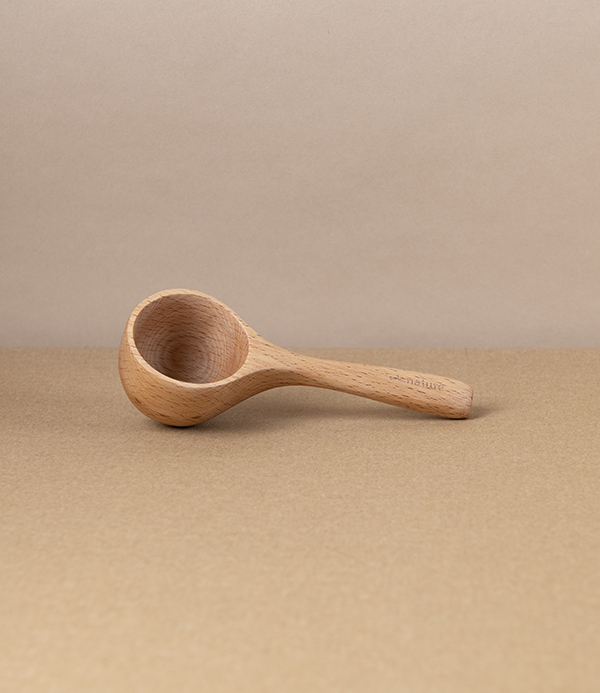 Japanese Hand Carved Coffee Measure, Beech