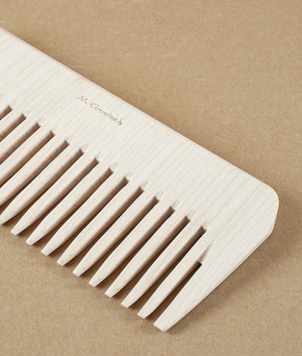 Groetsch Big Wooden Curl Comb, 16cm, Maple Wood