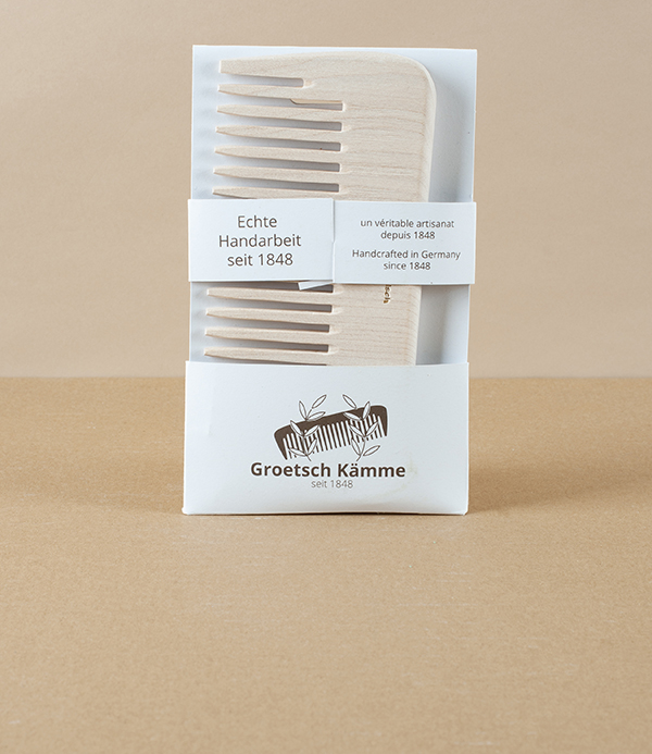 Groetsch Big Wooden Curl Comb, 16cm, Maple Wood