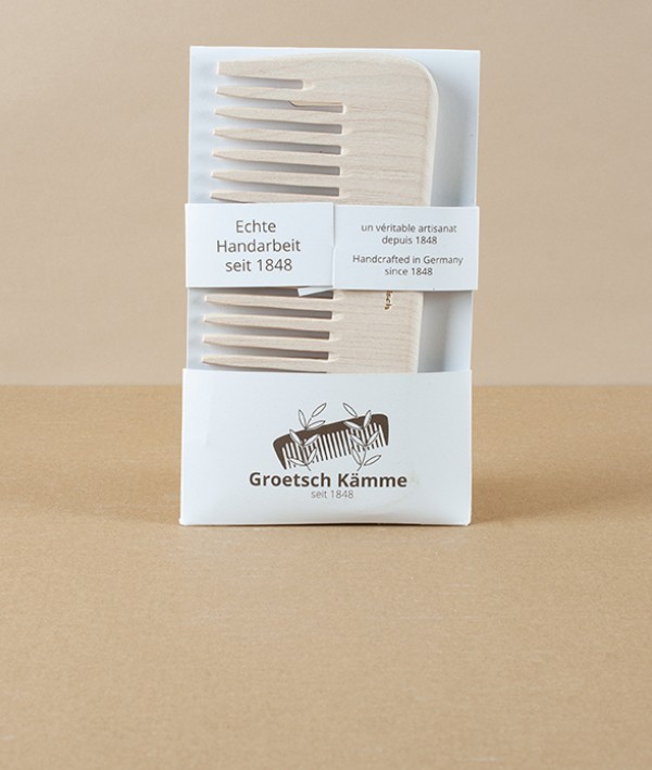 Groetsch Big Wooden Curl Comb, 16cm, Maple Wood