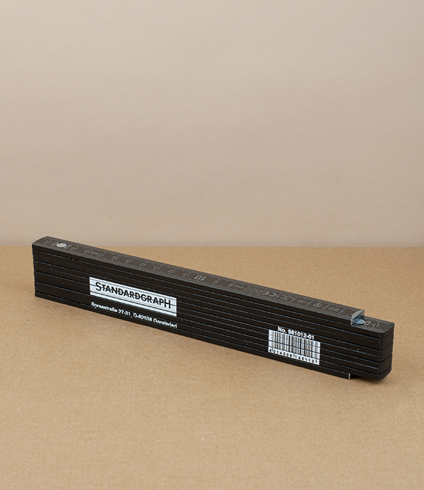 Hornbeam Folding Rule, Black, 2m
