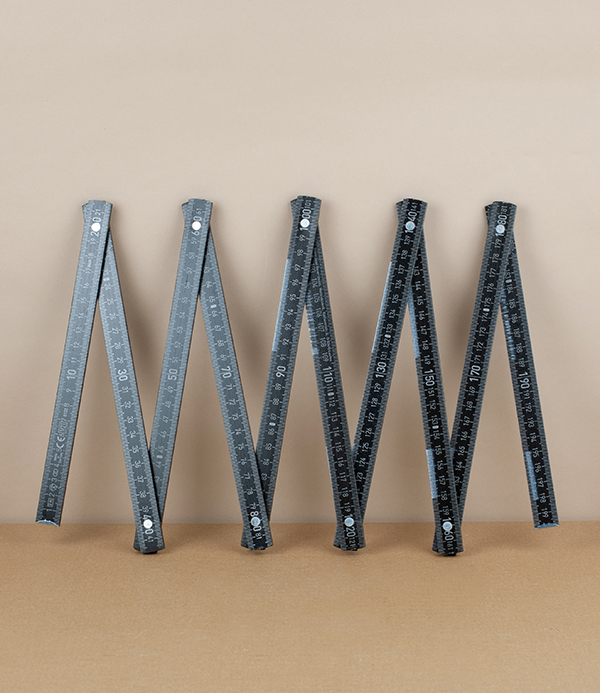 Hornbeam Folding Rule, Black, 2m