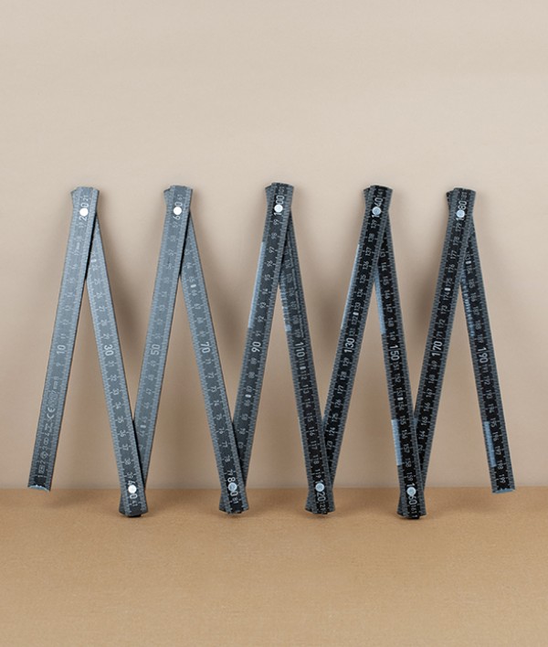 Hornbeam Folding Rule, Black, 2m