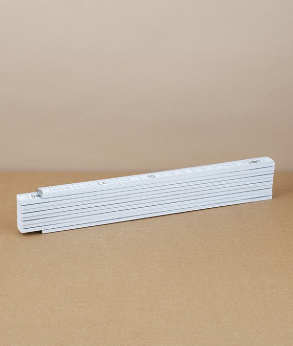 Hornbeam Folding Rule, White, 2m