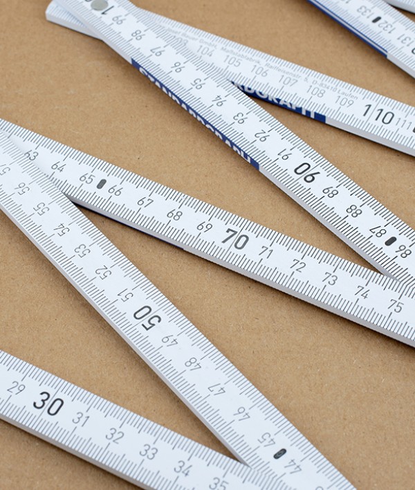 Hornbeam Folding Rule, White, 2m