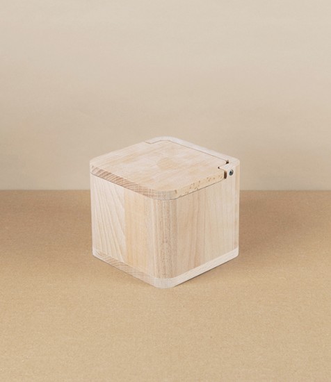 Dado Natural Salt Cellar, Beechwood