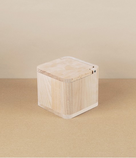 Dado Natural Salt Cellar, Beechwood