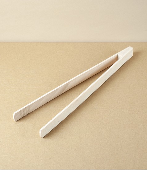Barbecue Tongs, 32cm, Beech Wood 