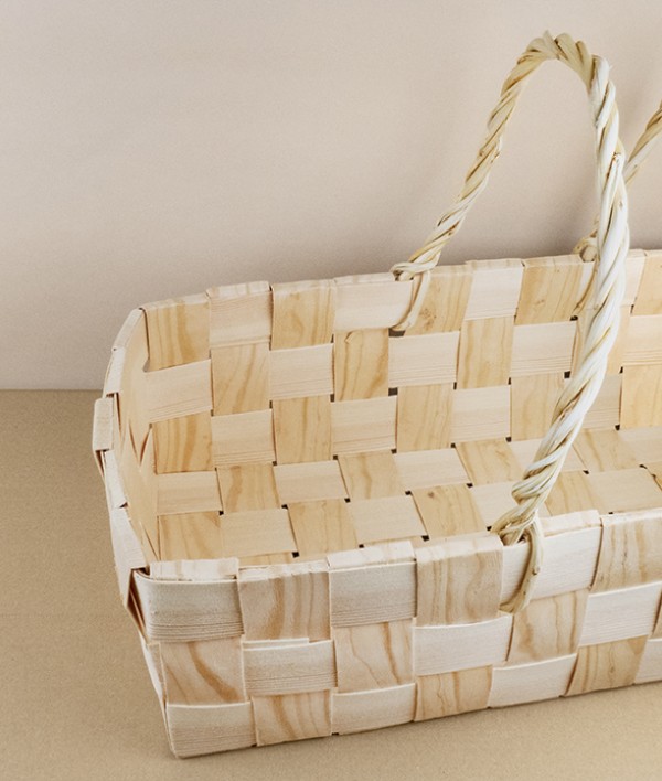 Estonian Pine-Strip Trug or Basket