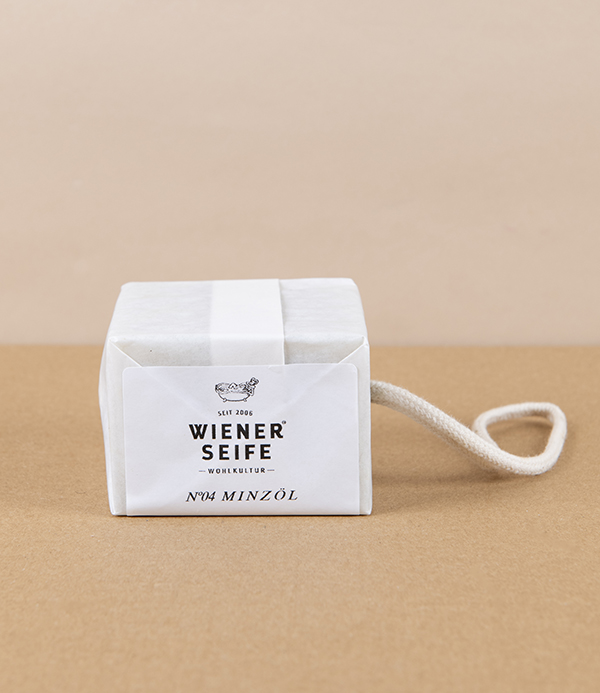 Viennese Natural Soap on a Rope N°4, Mint Oil