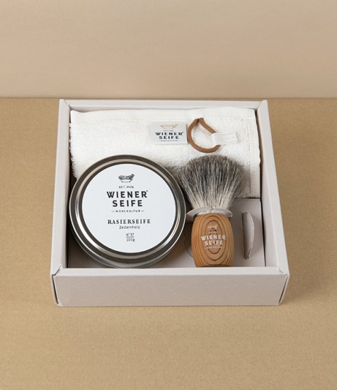 Wiener Siefe Shaving Set, Natural Soap N°37, Cedar Wood