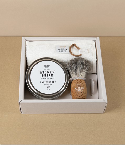Wiener Siefe Shaving Set, Natural Soap N°37, Cedar Wood