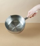 Yukihira Hammered Saucepan, Stainless Steel, 18cm