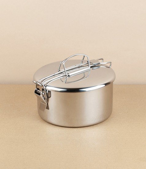 Lunch pot with internal tray and carry handle
