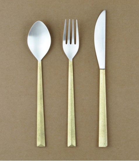 Ihada brass and silver fork L (189mm x 24mm)