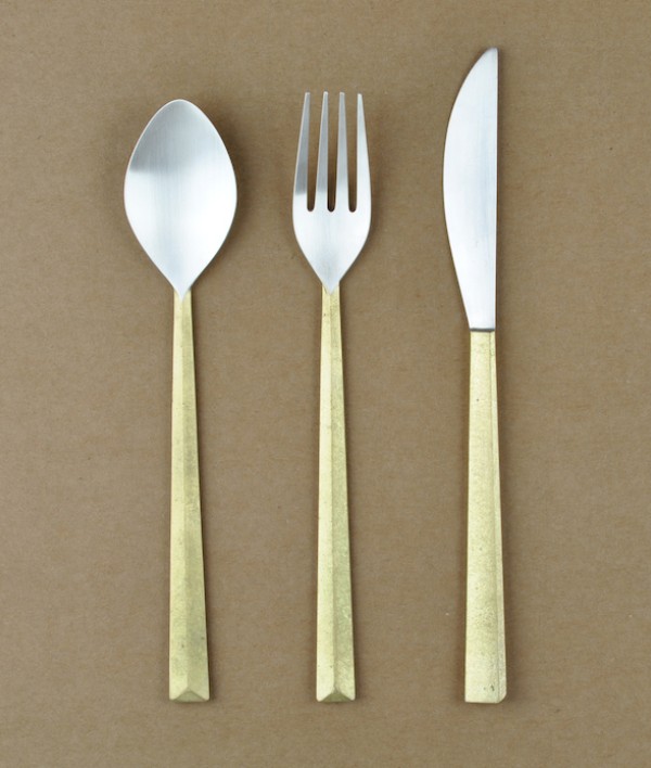 Ihada brass and silver cutlery