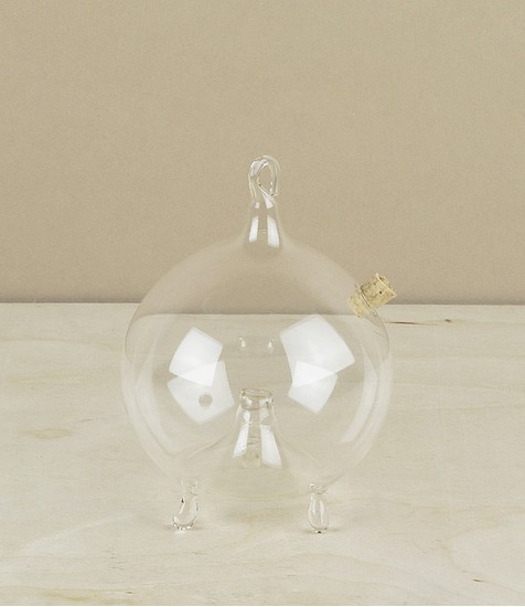 Mouth-Blown Glass Fly Trap with Hanging Loop