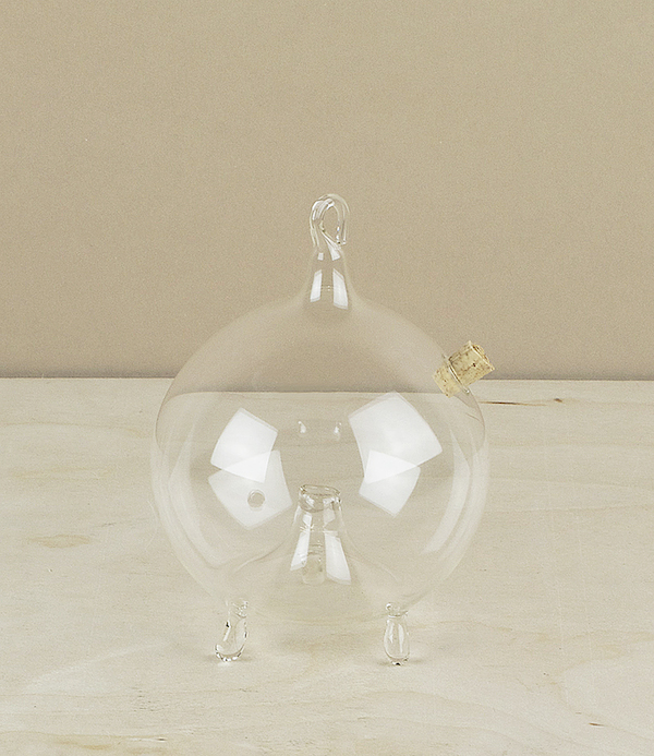 Mouth-Blown Glass Fly Trap with Hanging Loop