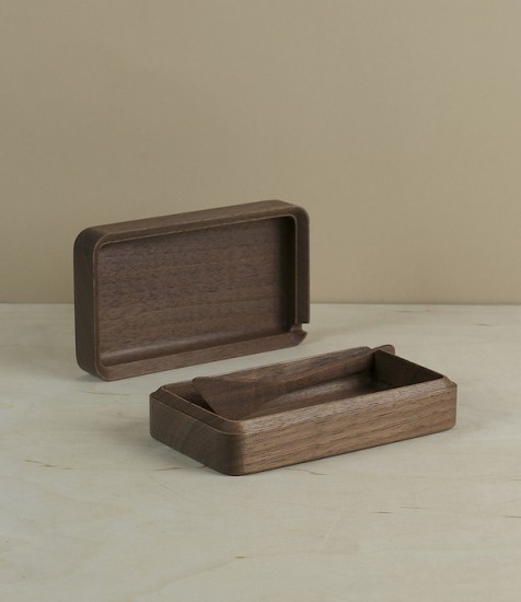 Kakudo Japanese walnut butter case & spreader 