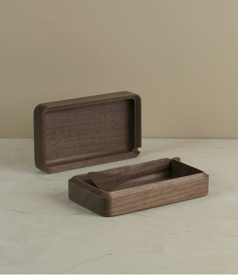 Kakudo Japanese walnut butter case & spreader 