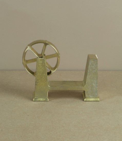 Brass tape dispenser, large