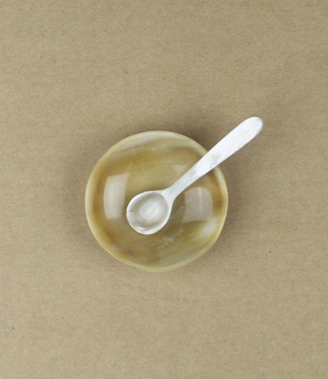 Hand made horn salt or spice servers