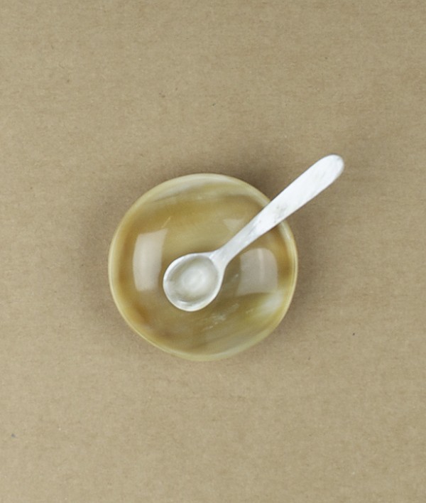 Hand made horn salt or spice servers