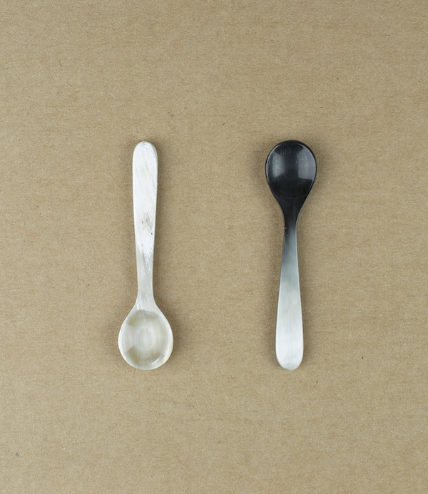 Hand made horn salt or spice servers