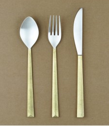 Ihada brass and silver cutlery