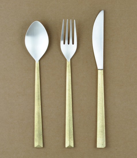 Ihada brass and silver cutlery