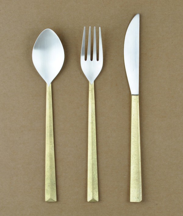 Ihada brass and silver cutlery