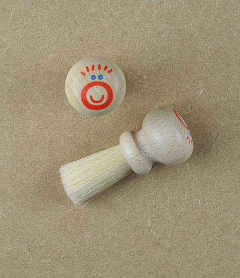 Baby paint brush, beech wood & bristle