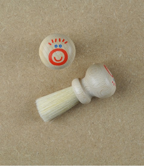Baby paint brush, beech wood & bristle